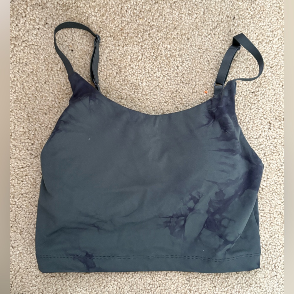Alphalete Green Tie-Dye Crop/Bra Top w/ removable pads